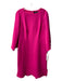 Teri Jon Size 12 Hot pink Polyester Blend Long Bell Sleeve Pearl Detail Dress Hot pink / 12