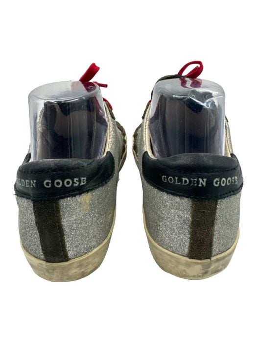 Golden Goose Shoe Size 37 Silver, Orange, Green, Red Glitter Suede Star Sneakers Silver, Orange, Green, Red / 37