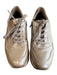 Softwaves Shoe Size 37 Champagne Patent Leather Low Top lace up Zip Detail Shoes Champagne / 37