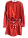 Sundry Size M Orange Cotton Blend Long Sleeve Stretch Waist Drawstring Short Set Orange / M