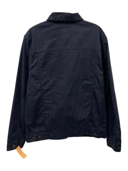 Flint and Tinder Size L Navy Blue Cotton Solid Buttons Men's Jacket Navy Blue / L