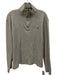 Polo Size M Light Gray Cotton Solid Quarter Zip Men's Long Sleeve Shirt Light Gray / M