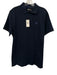 Barbour NWT Size L Navy Blue Cotton Solid Pique Polo Men's Short Sleeve Navy Blue / L