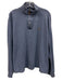 Polo Size L Blue Cotton Solid Quarter Zip Men's Sweater Blue / L