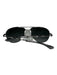 Jimmy Choo Black & Silver Metal Aviator Jeweled Arm Case Inc. Sunglasses Black & Silver