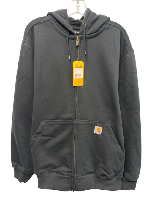 Carhartt NWT Size L Black Cotton Blend Solid Hoodie Zip Up Men's Jacket Black / L