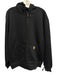 Carhartt Size L Black Cotton Blend Zip Front Hoodie Men's Jacket Black / L