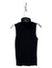 L'agence Size M Black Lycocell Turtle Neck Sleeveless Ribbed Top Black / M