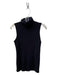 L'agence Size M Black Lycocell Turtle Neck Sleeveless Ribbed Top Black / M