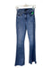 Mother Size 24 Light Wash Cotton Blend 5 Pocket High Rise Flare Raw Edge Jeans Light Wash / 24