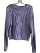 Free People Size XS Lavendar Cotton Cable Knit Round Neck Long Sleeve Sweater Lavendar / XS