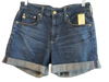 AG Size 26 Dark denim Cotton Blend 5 Pocket Cuffed Zip Fly Shorts Dark denim / 26