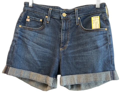 AG Size 26 Dark denim Cotton Blend 5 Pocket Cuffed Zip Fly Shorts Dark denim / 26
