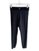 Alo Size S Black Polyester Blend Elastic Waist High Rise Logo Patch Leggings Black / S