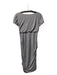 Love Moschino Size 4 Gray Viscose Blend V Neck Wrap Front Short Sleeve Dress Gray / 4