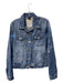 No Brand Size Small Light Wash Cotton Denim Distressed Silver Buttons Jacket Light Wash / Small