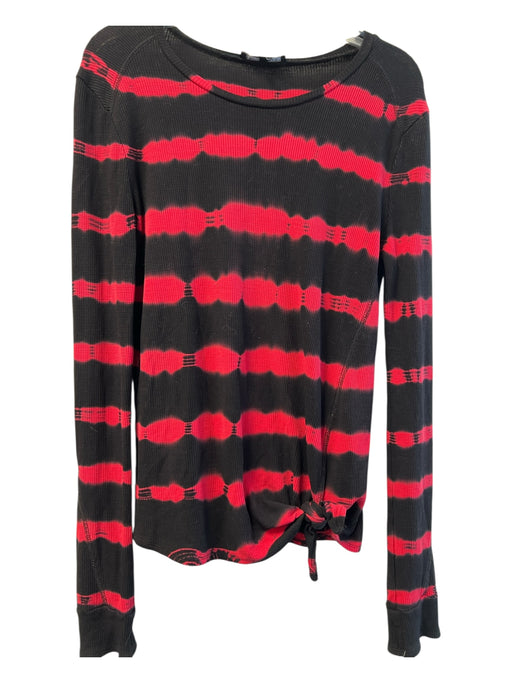 Generation Love Size S Red & Black Tencel Blend Round Neck Long Sleeve Top Red & Black / S