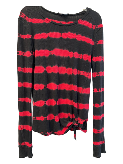 Generation Love Size S Red & Black Tencel Blend Round Neck Long Sleeve Top Red & Black / S