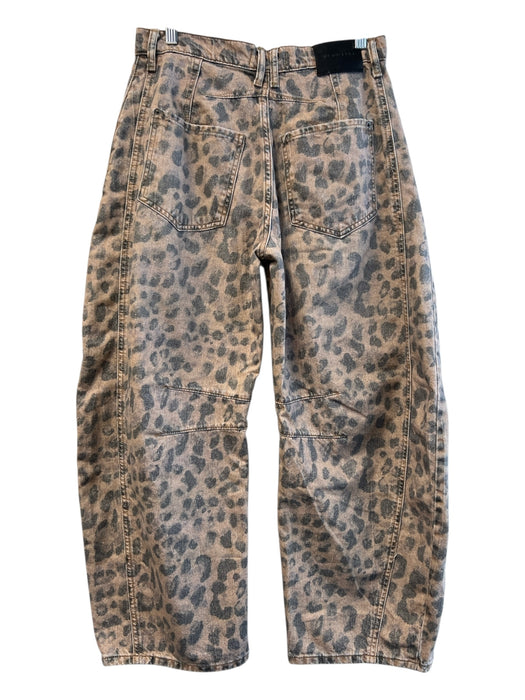 We The Free Size 27 Brown & Gray Cotton Mid Rise Zip Fly Leopard Print Jeans Brown & Gray / 27