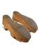 Prada Shoe Size Est 7.5 Beige Leather & Cork Platform Ankle Strap Open Toe Shoes Beige / Est 7.5