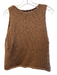 Free People Size S Brown No Fabric Tag Chunky Knit Round Neck Sleeveless Sweater Brown / S