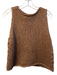 Free People Size S Brown No Fabric Tag Chunky Knit Round Neck Sleeveless Sweater Brown / S
