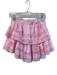 Love Shack Fancy Size P Pink Cotton Gauze Lace Tiered Above Knee Skirt Pink / P