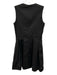 Shoshanna Size 2 Black Cotton Sleeveless Pleats Knee Length Dress Black / 2
