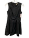 Shoshanna Size 2 Black Cotton Sleeveless Pleats Knee Length Dress Black / 2