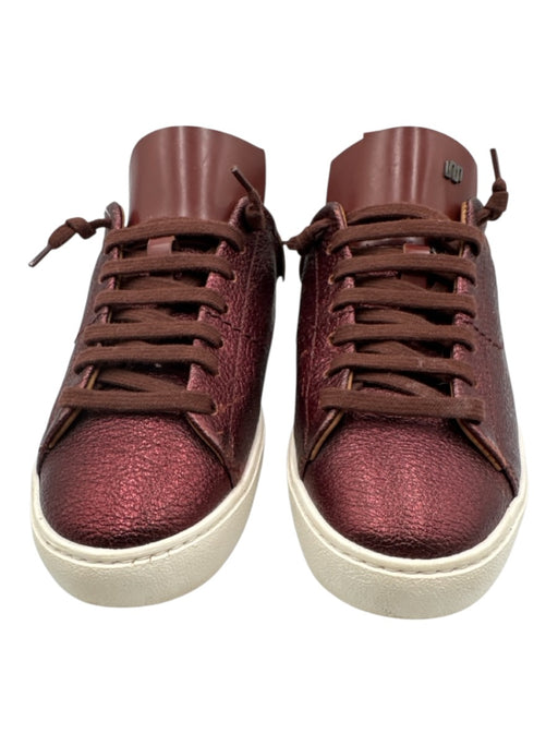 Esse Ut Esse Shoe Size 35 Wine Red Leather Lace Up & Grommets Sneaker Shoes Wine Red / 35