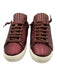 Esse Ut Esse Shoe Size 35 Wine Red Leather Lace Up & Grommets Sneaker Shoes Wine Red / 35