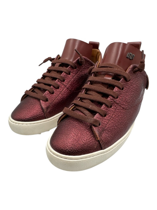 Esse Ut Esse Shoe Size 35 Wine Red Leather Lace Up & Grommets Sneaker Shoes Wine Red / 35