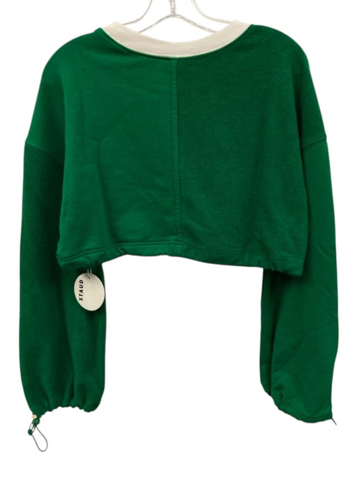 Staud Size S Green Cotton Sweatshirt Long Sleeve Crop bungee Sweater Green / S