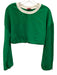 Staud Size S Green Cotton Sweatshirt Long Sleeve Crop bungee Sweater Green / S