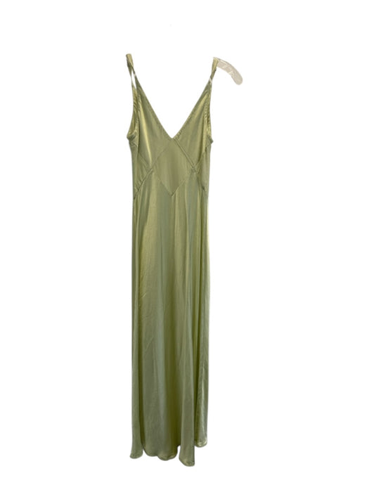 Rails Size XS Chartreuse Rayon Blend Satin Sleeveless V Neck Slip Dress Chartreuse / XS