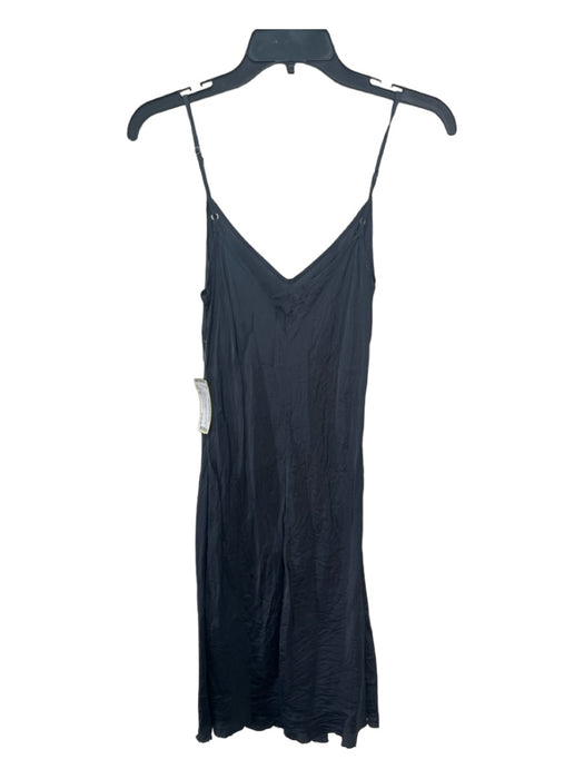 Organic John Patrick Size M Gray Cupro Spaghetti Strap Midi Raw Hem Slip Dress Gray / M