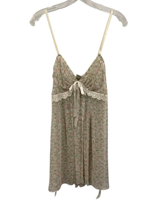 Jon Quil by Diane Samandi Size Est M White, Pink & Green No Fabric Tag Dress White, Pink & Green / Est M
