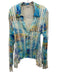 Cache Size Est M Cream White, Blue & Multi No Fabric Tag Ocean Life Print Top Cream White, Blue & Multi / Est M