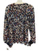 Derek Lam 10 Crosby Size 8 Cream White & Multi Polyester Abstract Print Top Cream White & Multi / 8