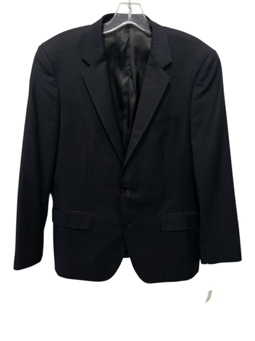 Ermenegildo Zegna AS IS Black Wool Striped 2 Button Men's Blazer Black / 40s