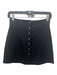 Reformation Size XS Black Surplus Fabric High Rise Button Front Mini Skirt Black / XS