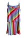 Olivia Rubin Size 4 Rainbow Polyester Sequin Striped Side Zip Tank Top Skirt Set Rainbow / 4