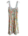 Anthropologie Size M Green Orange Yellow Polyester & Viscose Lace Trim Dress Green Orange Yellow / M