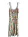 Anthropologie Size M Green Orange Yellow Polyester & Viscose Lace Trim Dress Green Orange Yellow / M