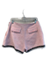 MSGM Size 42 Pink Cotton Tweed Overlap Front Side Zip High Rise Shorts Pink / 42