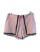 MSGM Size 42 Pink Cotton Tweed Overlap Front Side Zip High Rise Shorts Pink / 42
