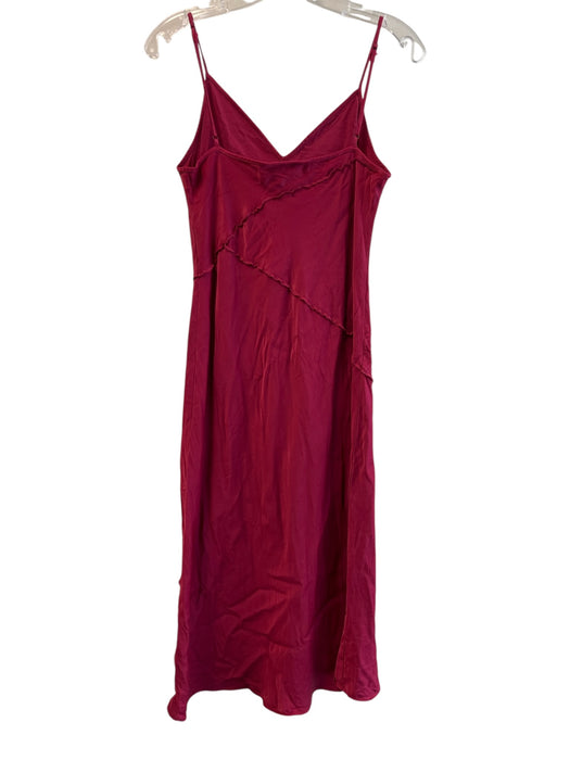 Saturday Sunday Size Large Red Viscose V Neck Maxi Slip Seam Detail Dress Red / Large
