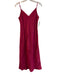 Saturday Sunday Size Large Red Viscose V Neck Maxi Slip Seam Detail Dress Red / Large