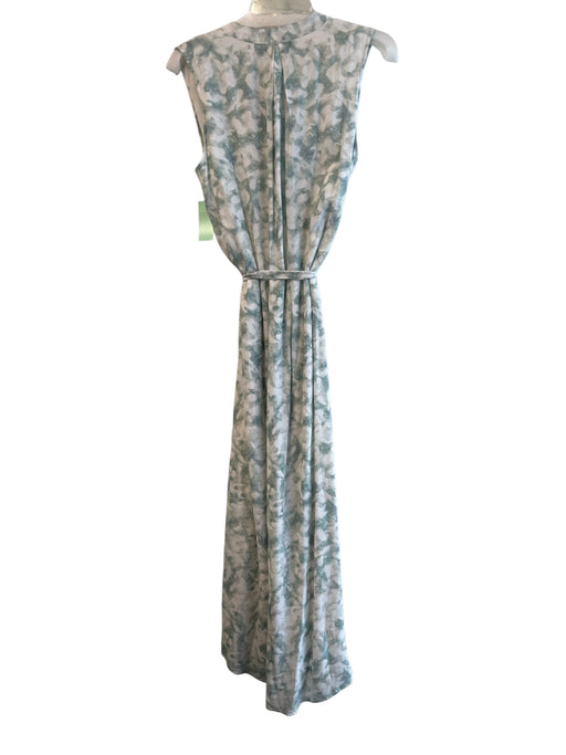 Cloth & Stone Size Medium Blue & White Rayon Sleeveless Button Down Dress Blue & White / Medium