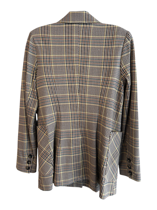 Cabi Size Mixed Brown & Multi Nylon Blend Plaid Lapel Blazer Skirt Set Brown & Multi / Mixed